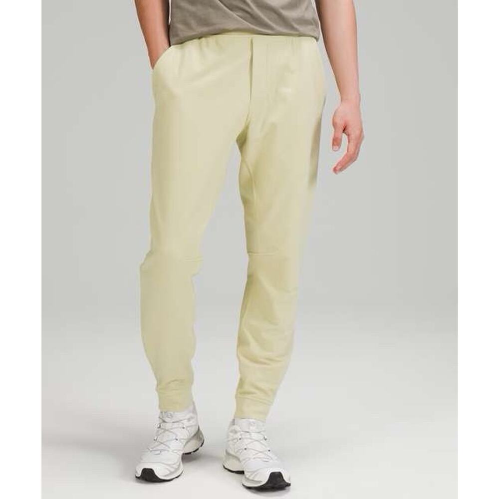 Lululemon City Sweat Jogger S Yellow Fleece Drawstring Athletic 29" Inseam